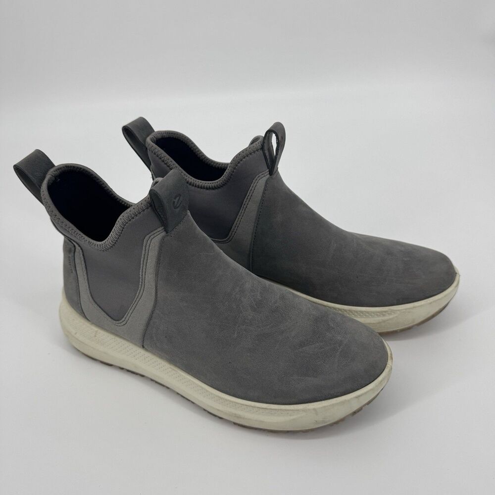 Ecco Grey Leather GORE-TEX Waterproof Solice Chelsea Boots Women's Size 10